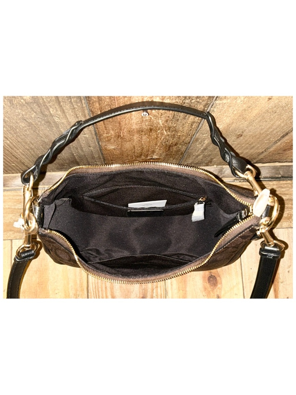 Coach. 4 Piece: New Jules Hobo Bag with Free Eyeglasses, Dust Bag & Gift Box. - Picture 8 of 16
